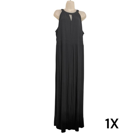 Roz & Ali Dresses & Skirts - Roz & Ali Sleeveless SPRING/SUMMER Black Maxi Dress 1X #CL